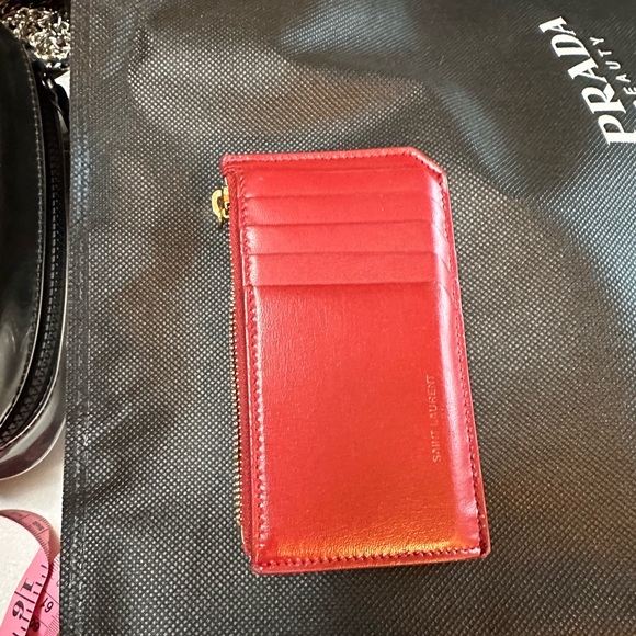 Saint Laurent Red Leather Wallet - Picture 7 of 15